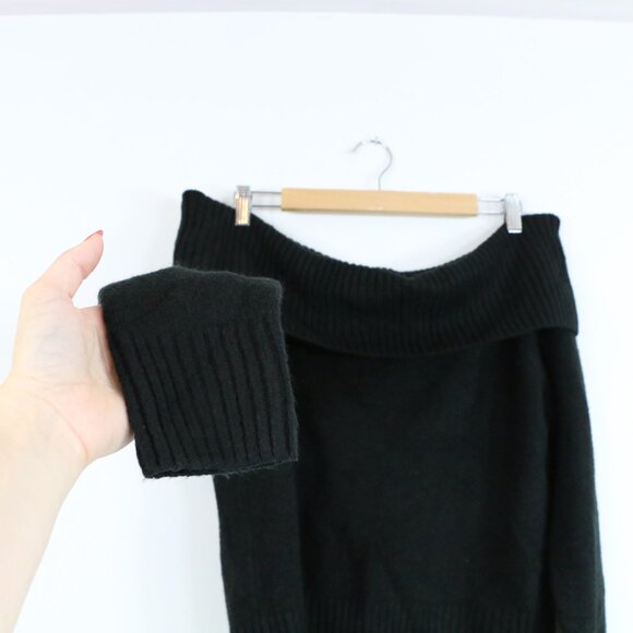*Reitmans Black Off The Shoulder Long Sleeve Sweater - Picture 4 of 4